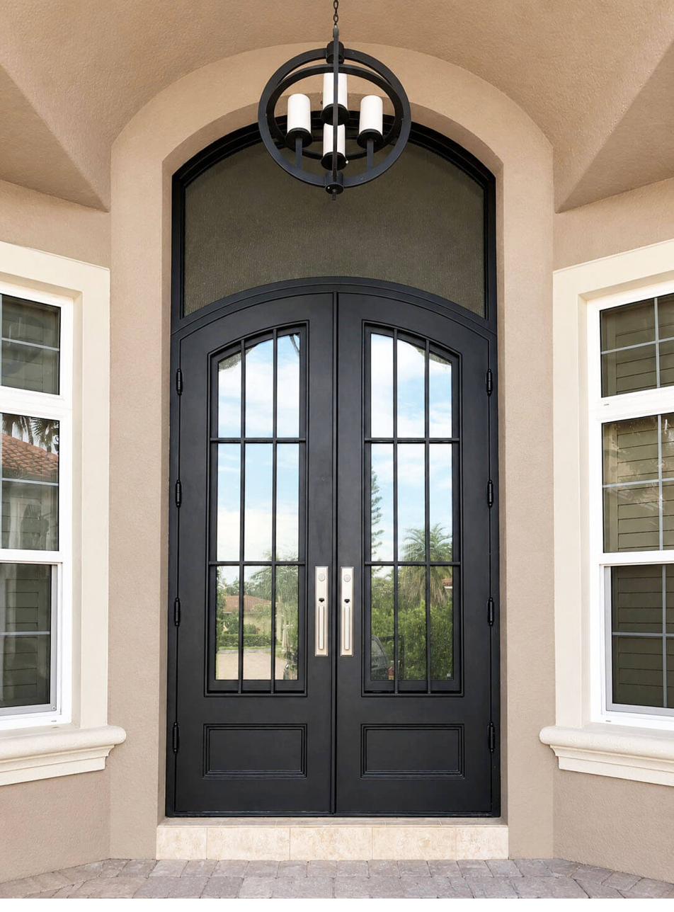 Iron Entry Double Door with transom- PS7285