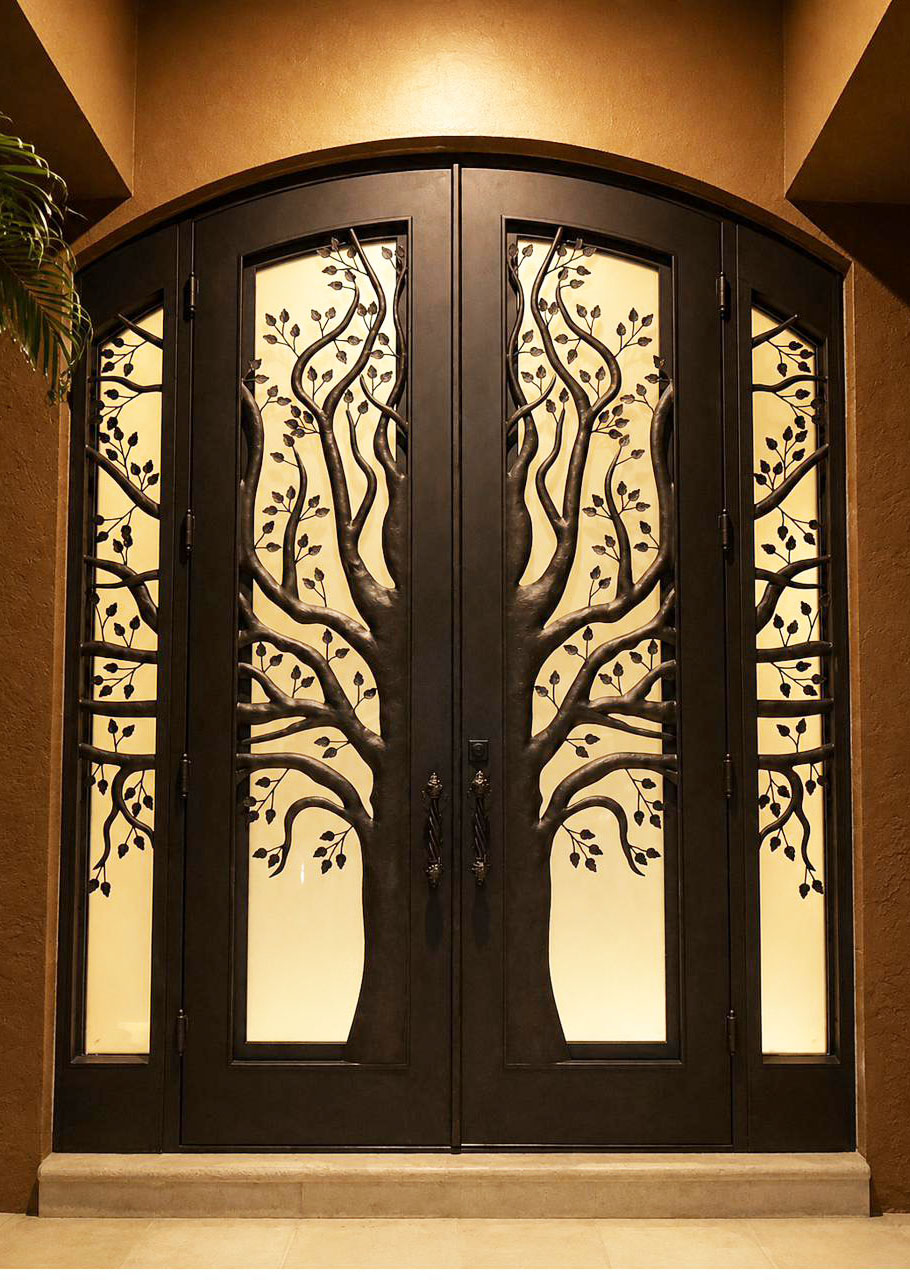 Iron Entry Double Door with sidelights- PS7289