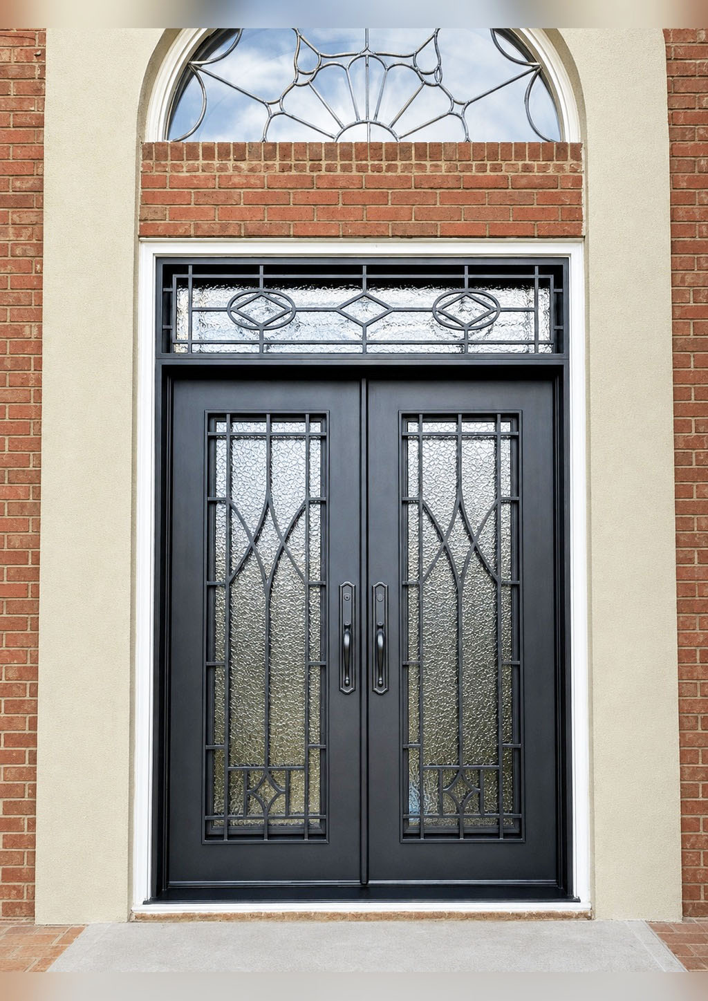 Iron Entry Double Door with transom- PS7375