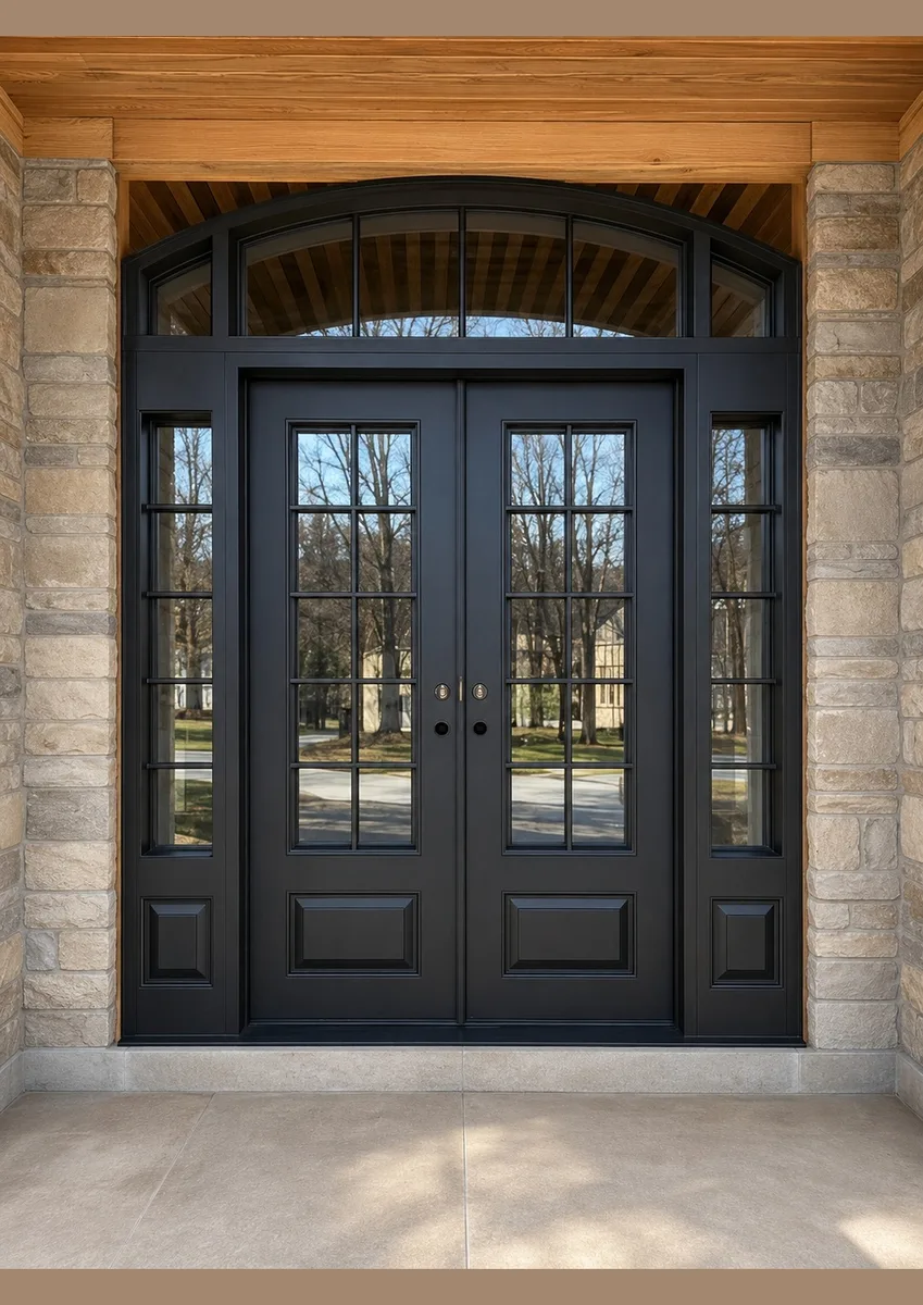 Iron Entry Doors with Sidelights and Transom — Johns Creek, GA